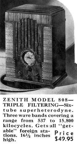 [From a 1935 Zenith brochure]