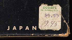 [Price tag from Spooner's]