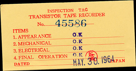 [Star-lite inspection tag]