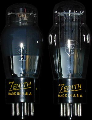 [Zenith 35L6G & 35Z5G vacuum tubes]