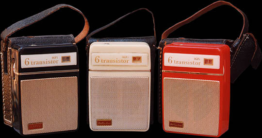 [A trio of transistor radios]